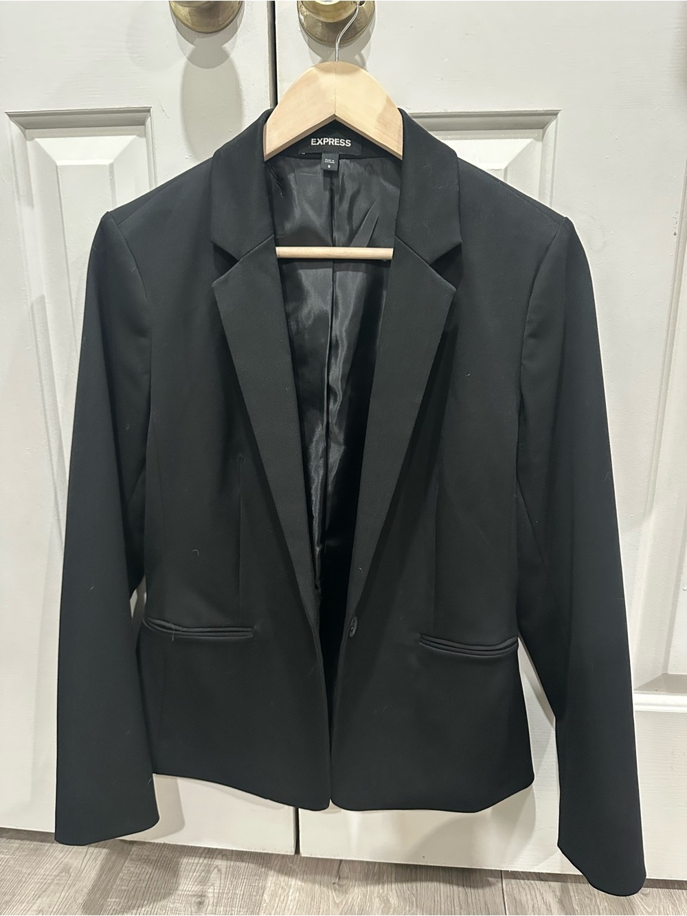 Express Black Women's Single-Button Blazer